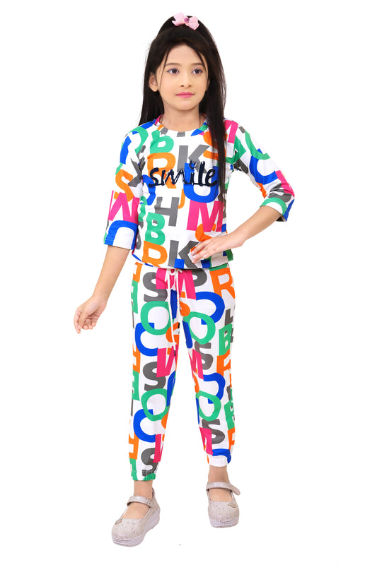 Multi Printed Top & Capri For Girls