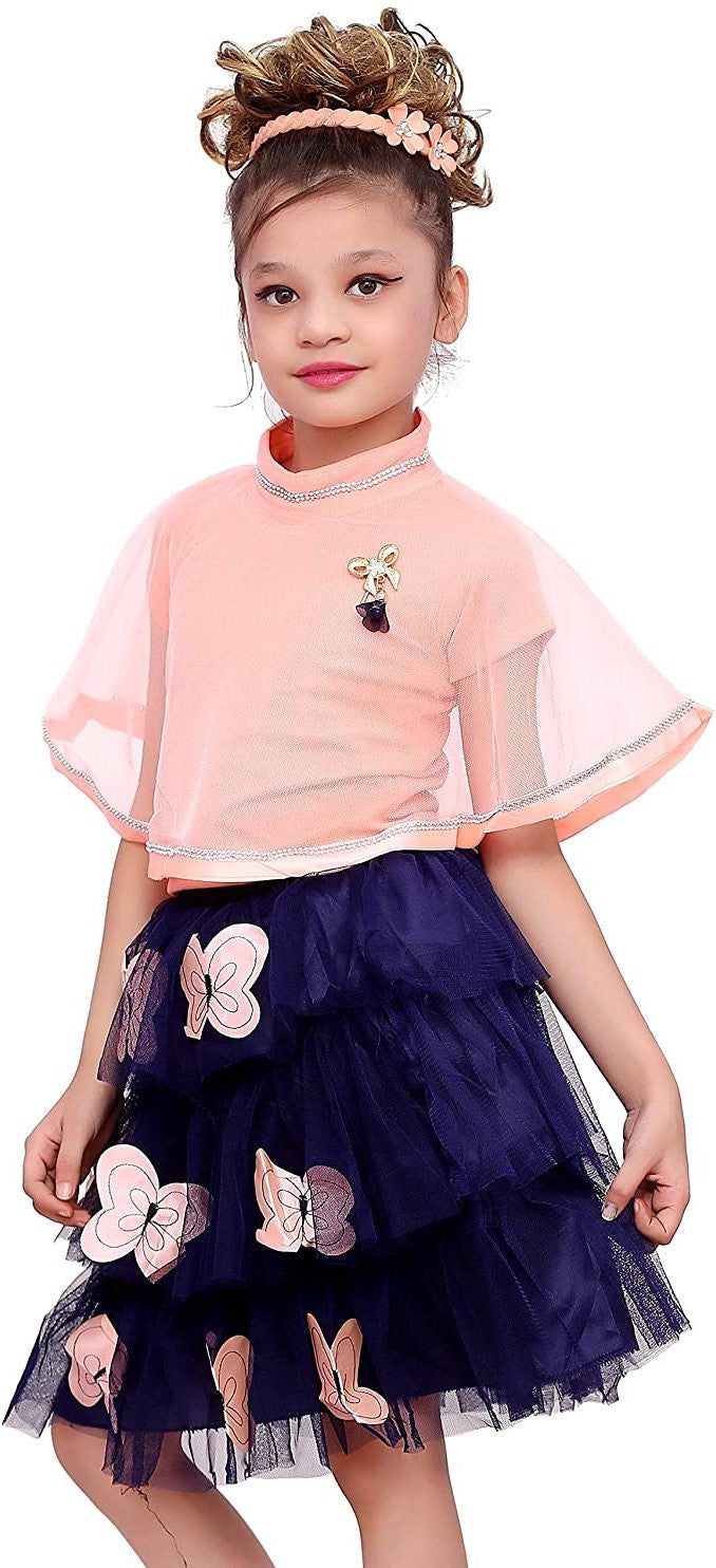 Peach Net Kids Apparel Combo For Baby Girls