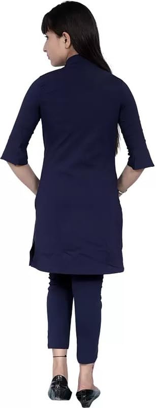 Blue Polycotton Kids Apparel Combo For Baby Girls