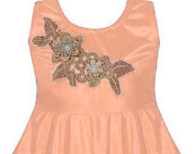 Orange Satin Dress For Girls