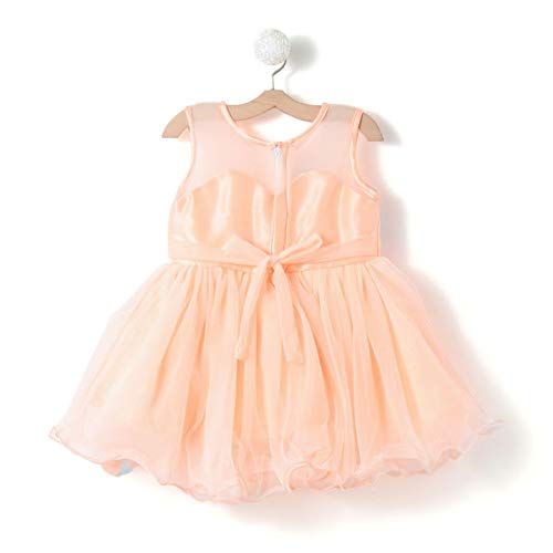Orange Net Dress For Girls