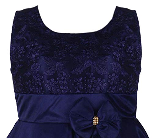 Blue Satin Dress For Girls