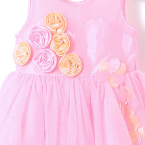 Pink Net Dress For Girls