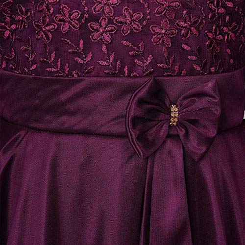 Purple Satin Dress For Girls