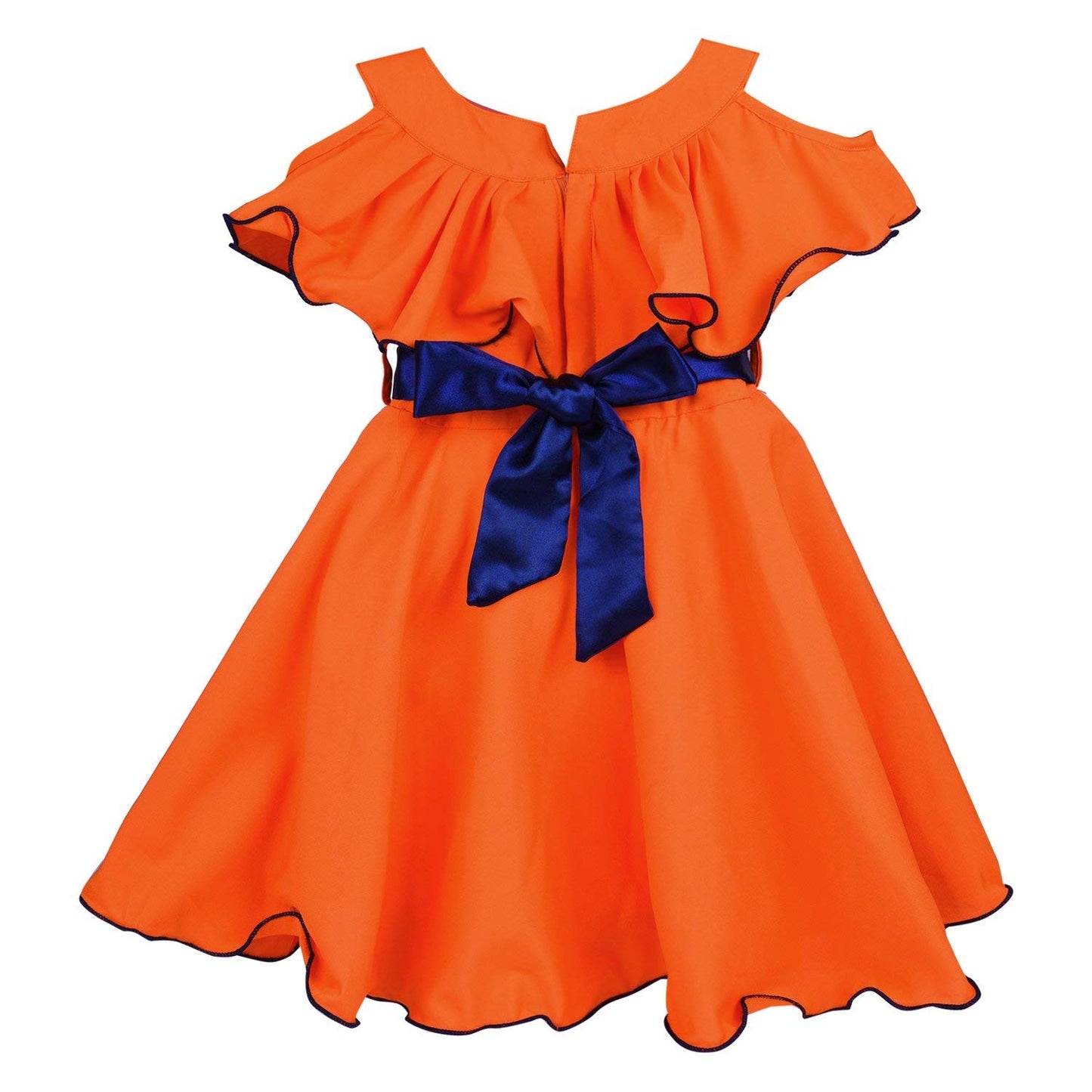 Orange Satin Dress For Girls
