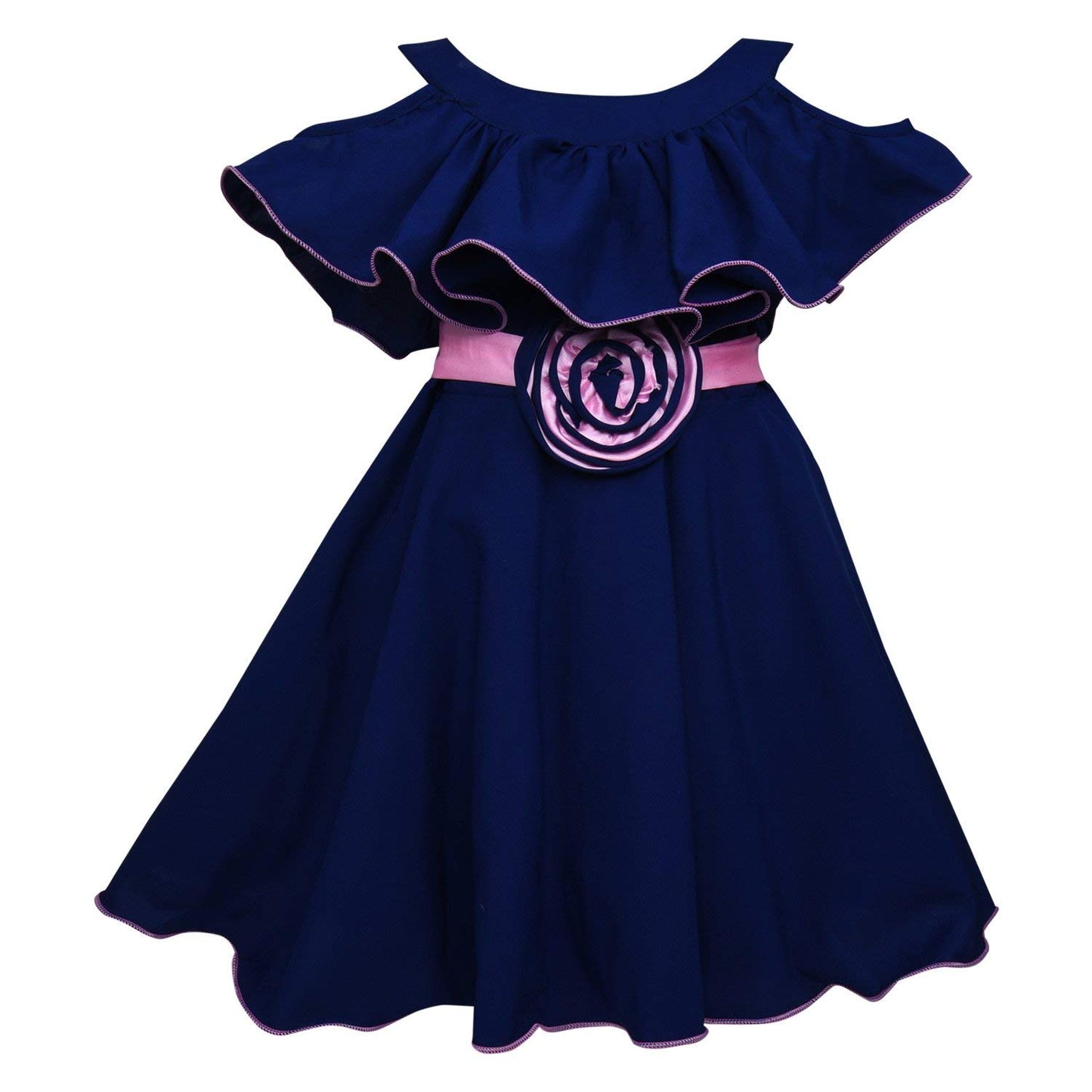 Blue Satin Dress For Girls