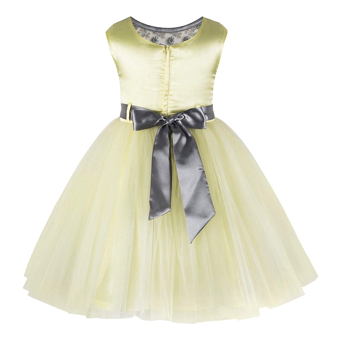 Light Green Net Dress For Girls