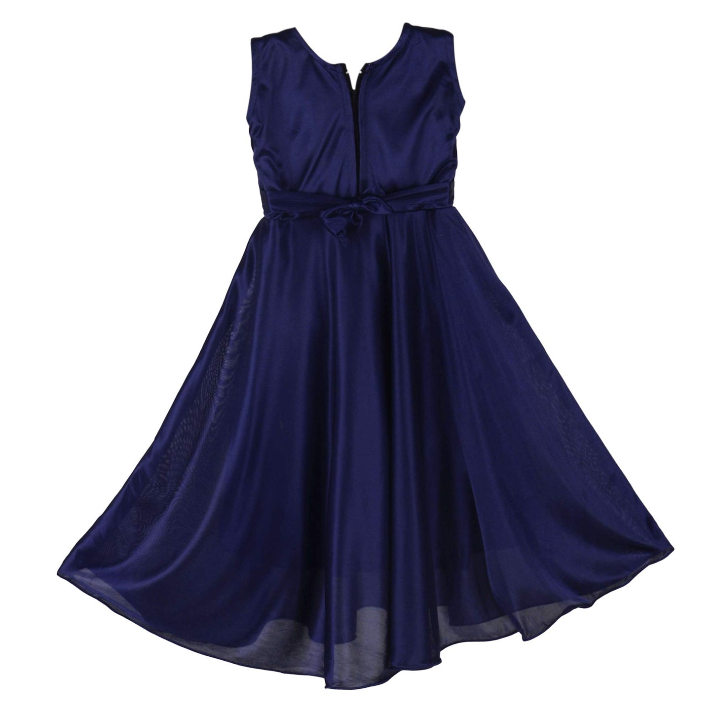 Blue Satin Dress For Girls
