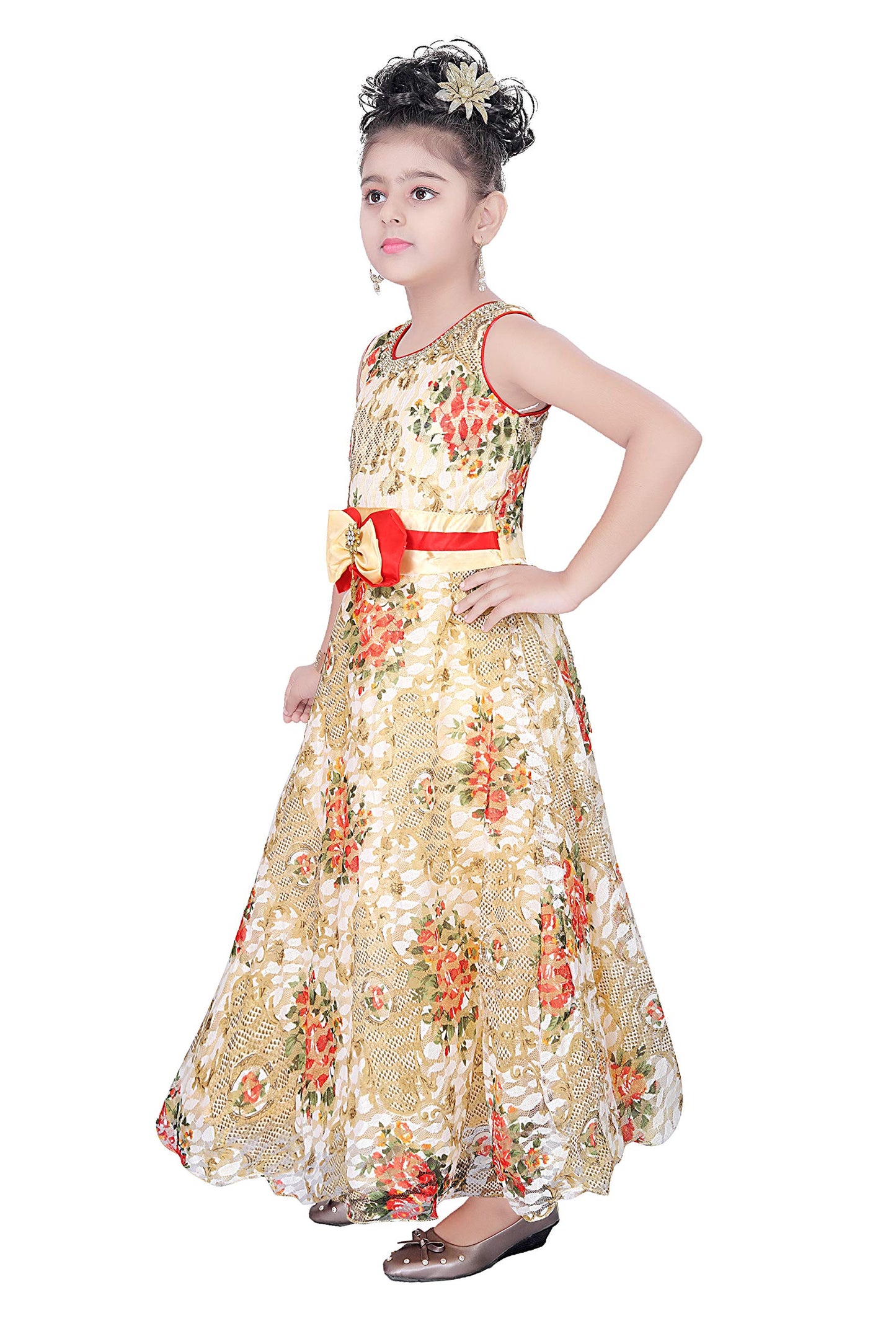 Red Net Dress For Girls