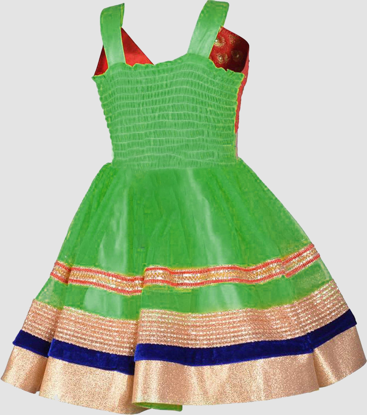 Green net Dress For Girls