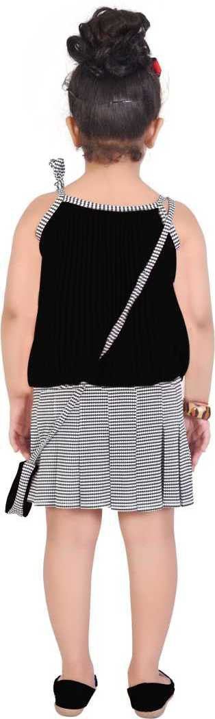 Black Georgette Kids Apparel Combo For Girls