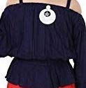 Blue And Red Cotton Blend Kids Apparel Combo For Girls
