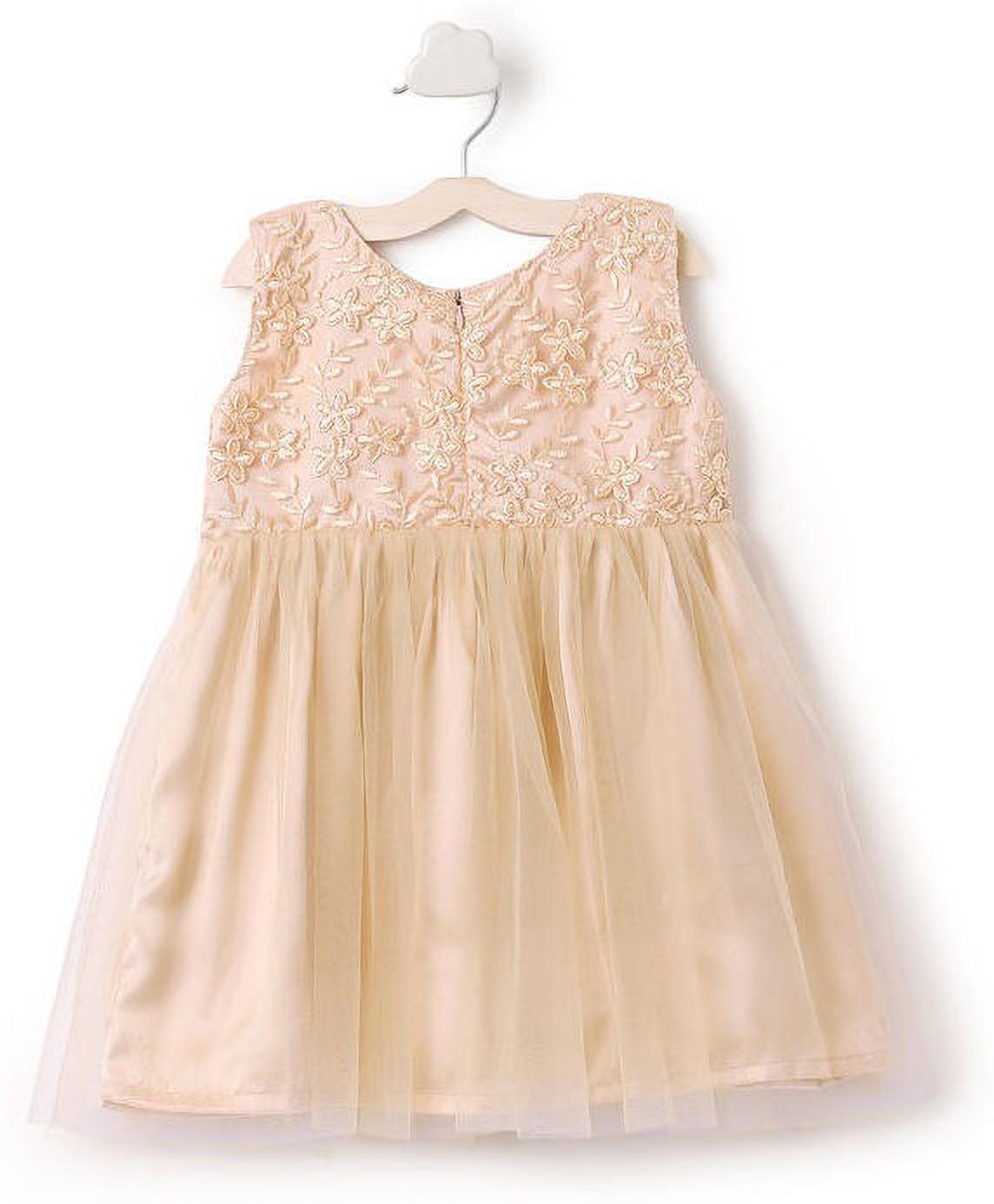 Golden Net Dress For Girls