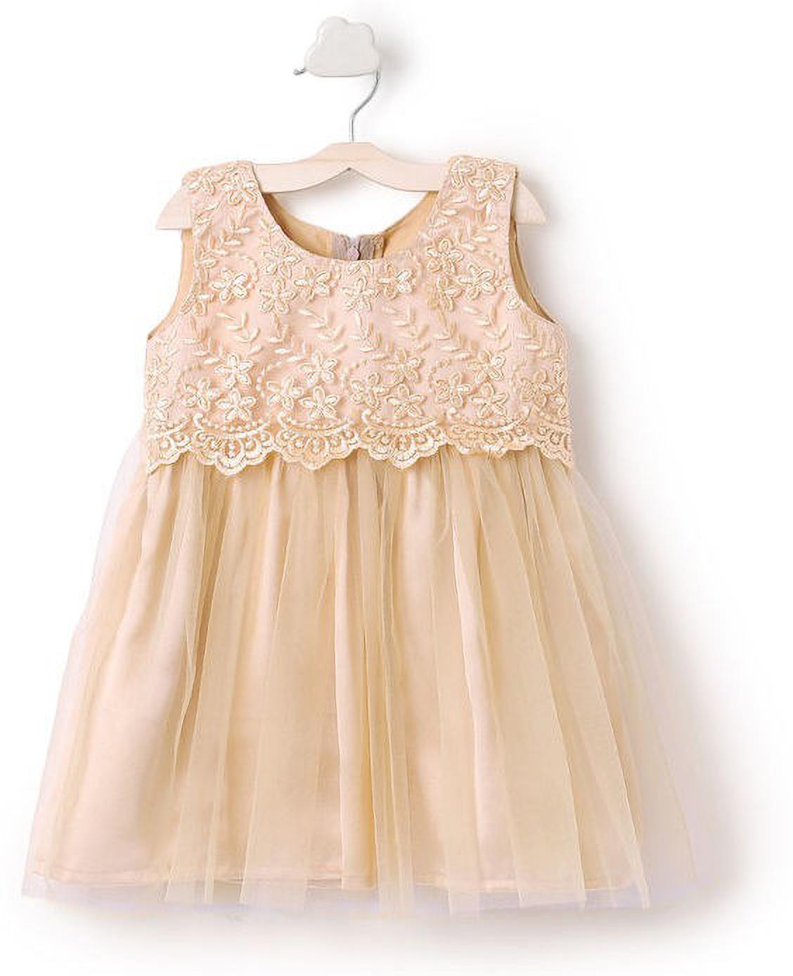 Golden Net Dress For Girls