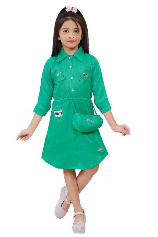 Rama Denim Frock For Girls