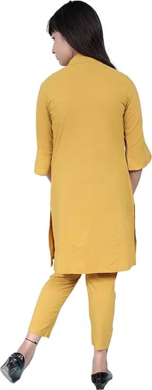 Yellow Polycotton Kids Apparel Combo For Baby Girls