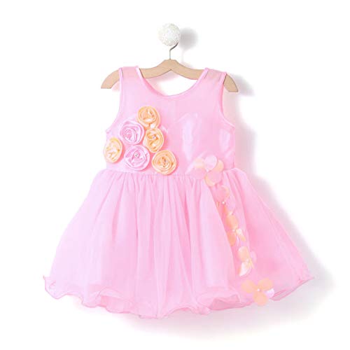 Pink Net Dress For Girls