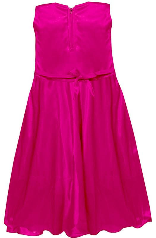 Pink Satin Dress For Baby Girls