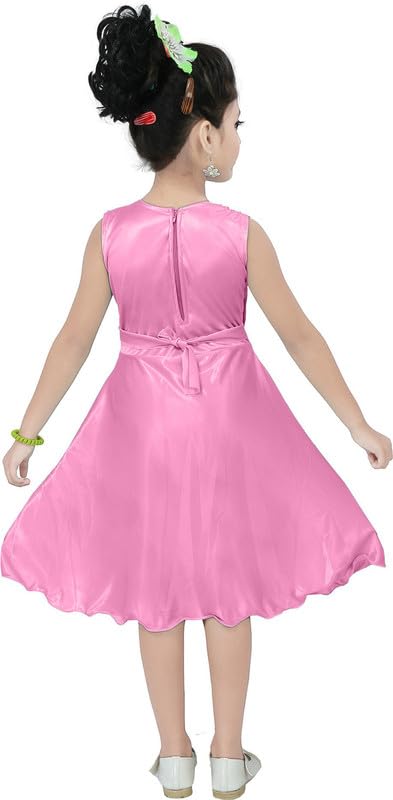 Light Pink Satin Dress For Baby Girls
