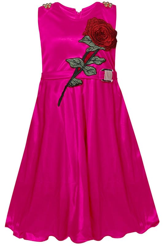 Pink Satin Dress For Baby Girls