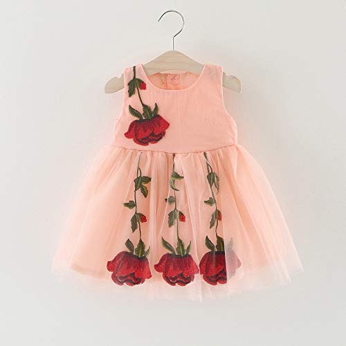 Orange Net Dress For Girls