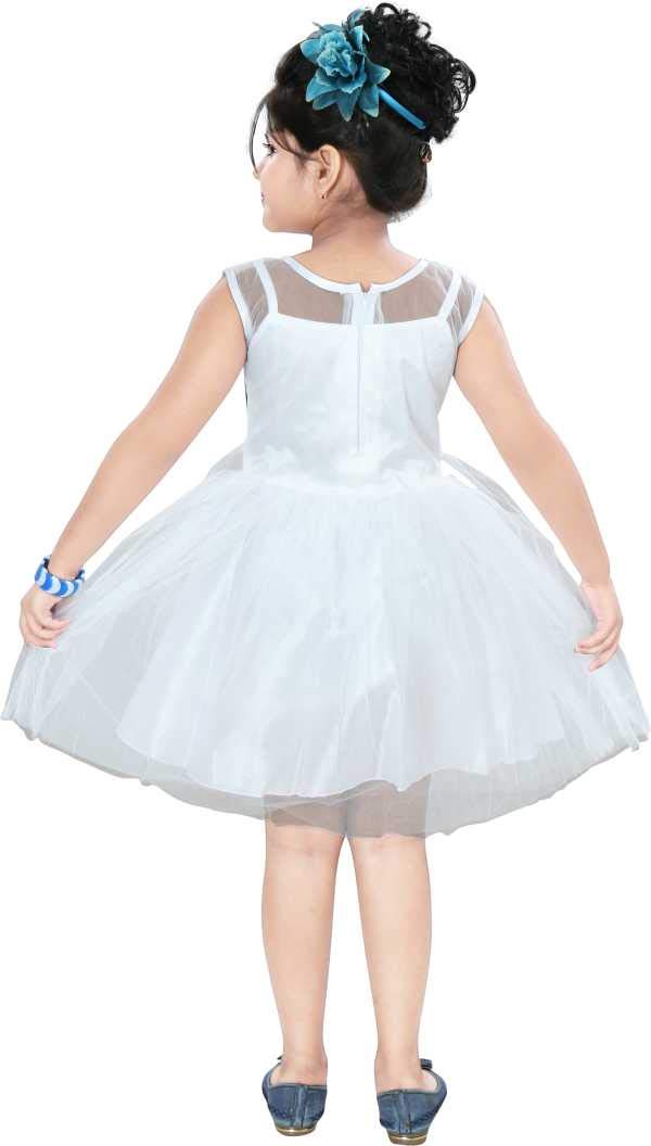 White Net Dress For Girls