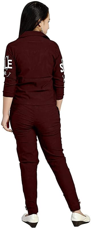 Brown Polycotton Kids Apparel Combo For Baby Girls