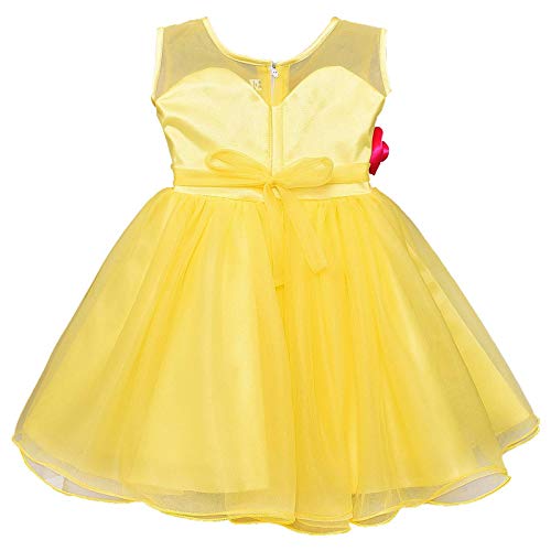Yellow Net Dress For Girls