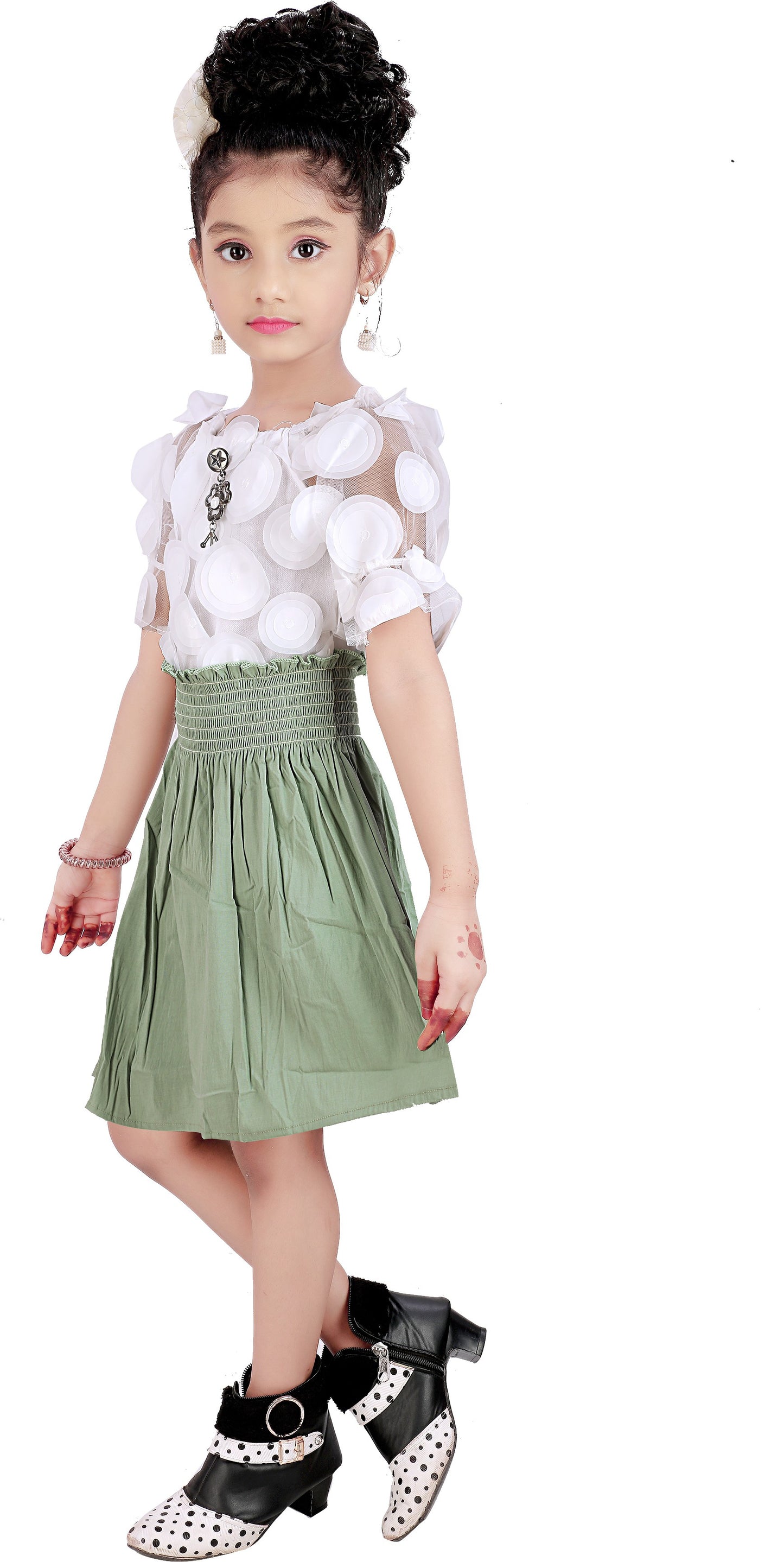 Pista Viscose Rayon Dress For Girls