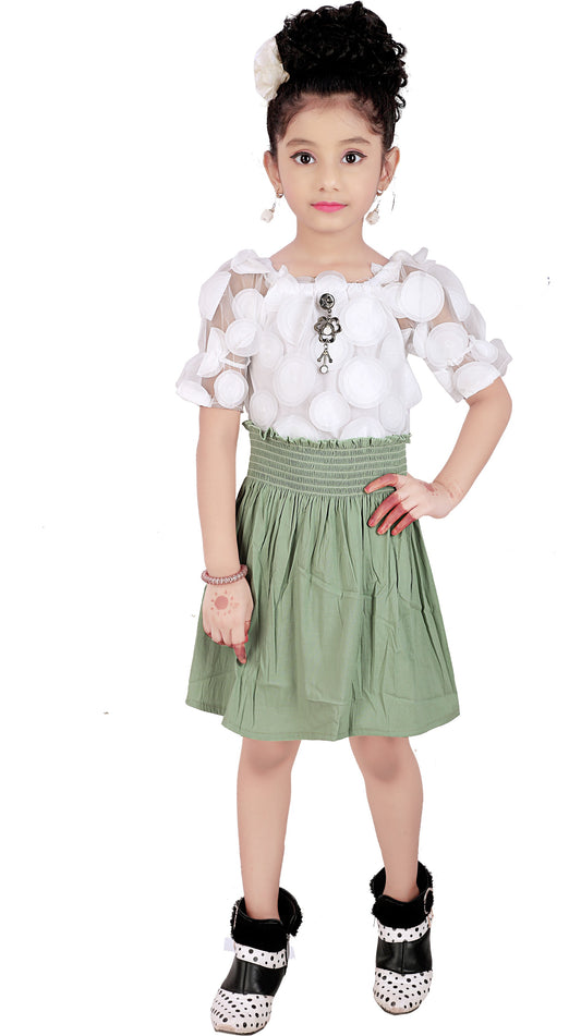Pista Viscose Rayon Dress For Girls