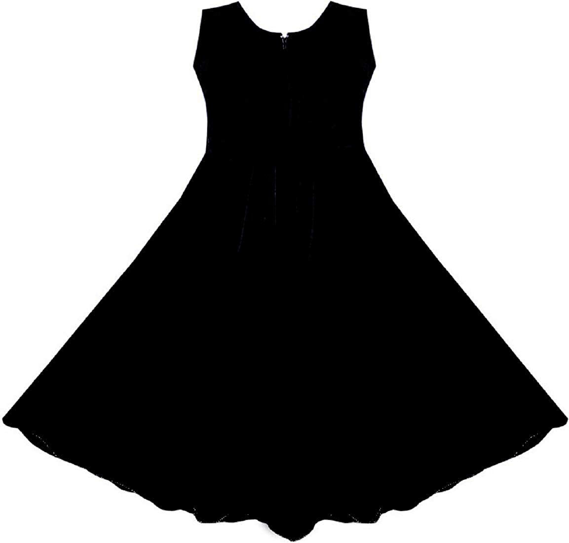 Black Satin Dress For Girls