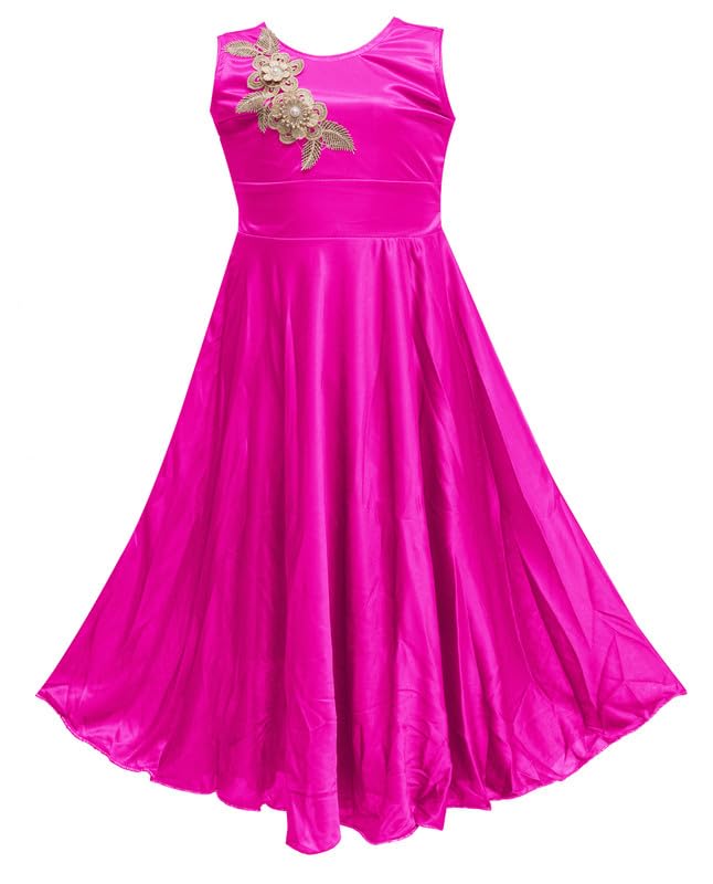 Pink Lycra Blend Dress For Baby Girls