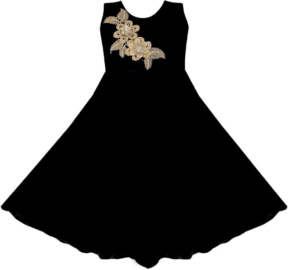 Black Satin Dress For Girls