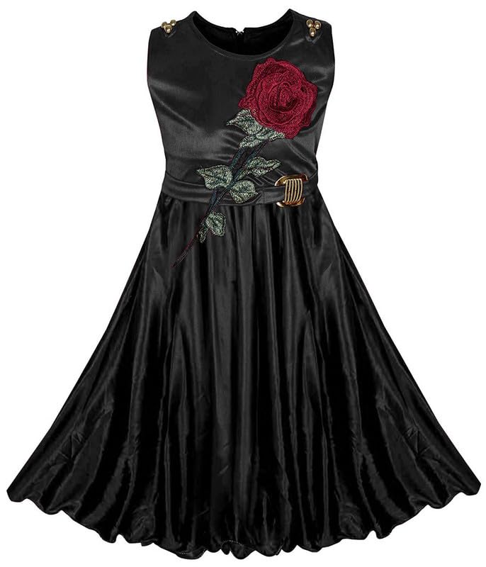 Black Satin Dress For Baby Girls