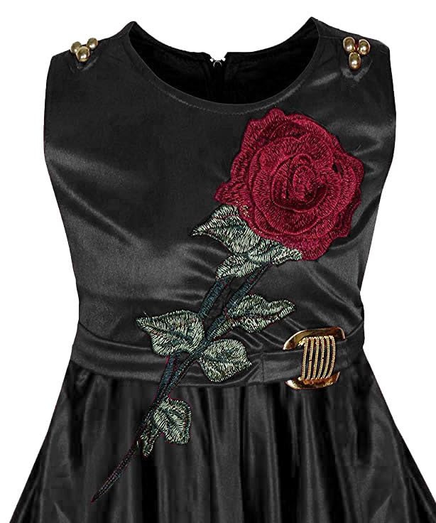 Black Satin Dress For Baby Girls