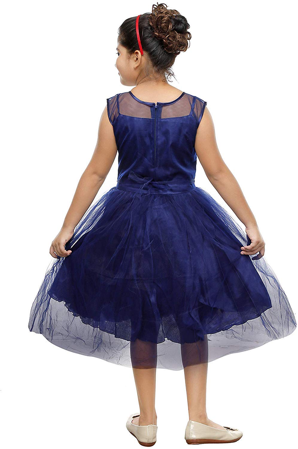 Blue Net Dress For Baby Girls