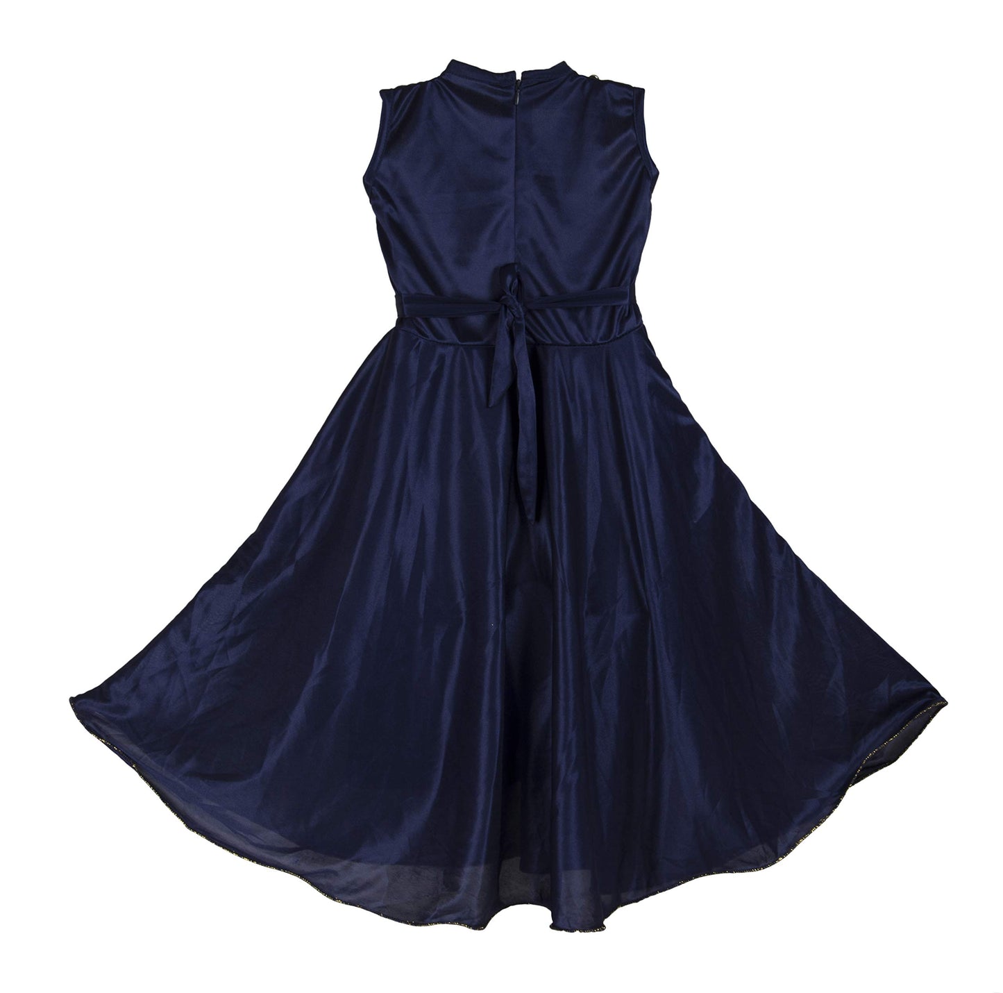Blue Satin Dress For Girls