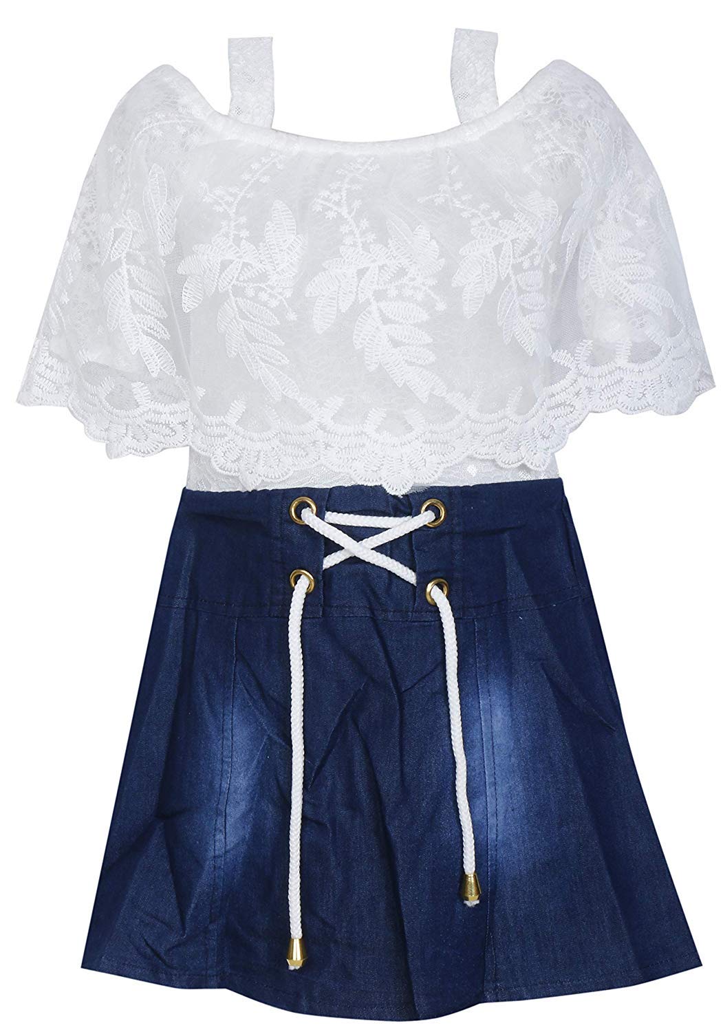 Blue Denim Dress For Girls