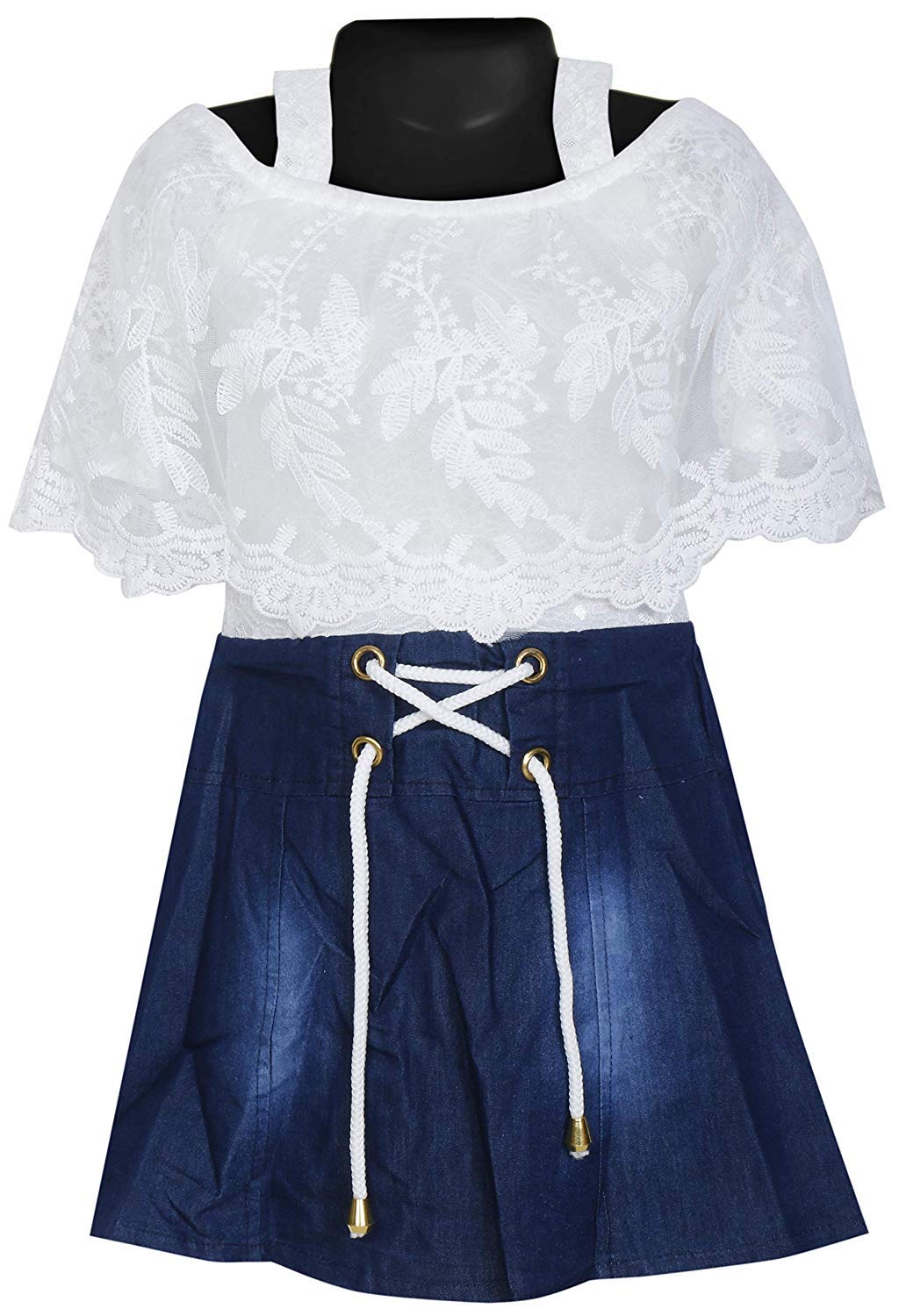 Blue Denim Dress For Girls