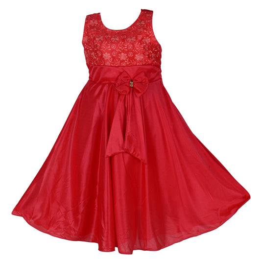 Gajjar Satin Dress For Girls