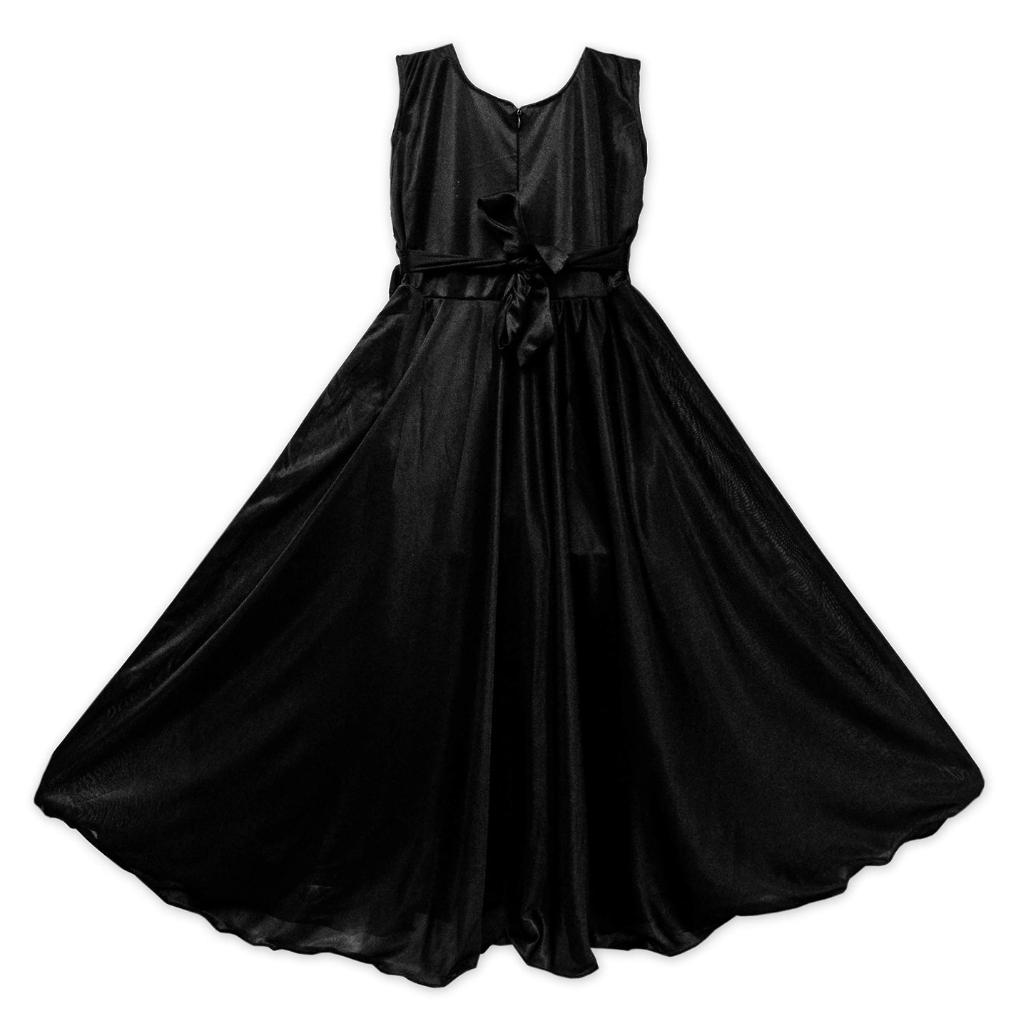 Black Satin Dress For Girls