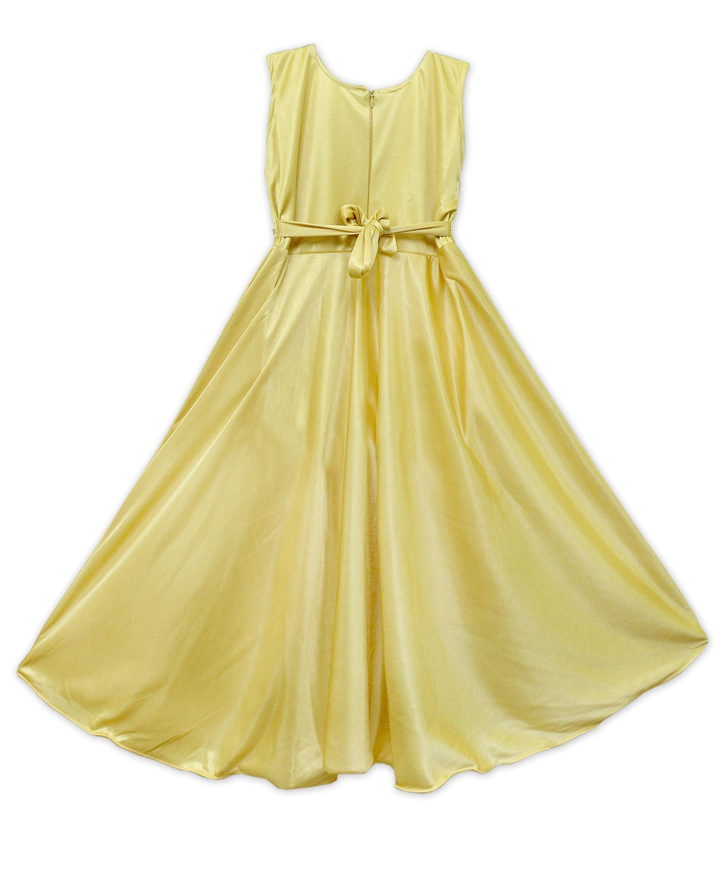 Gold Satin Dress For Girls