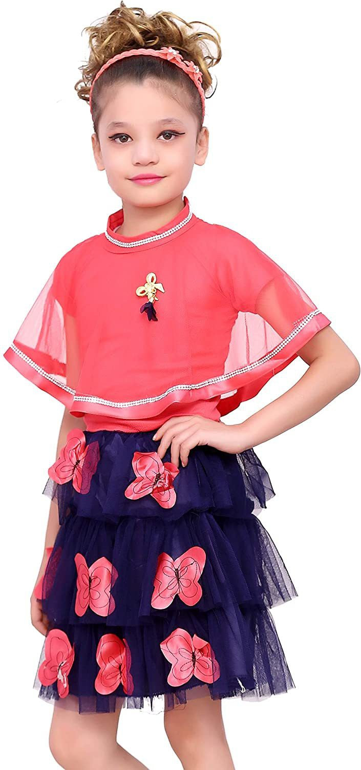 Orange Net Kids Apparel Combo For Baby Girls