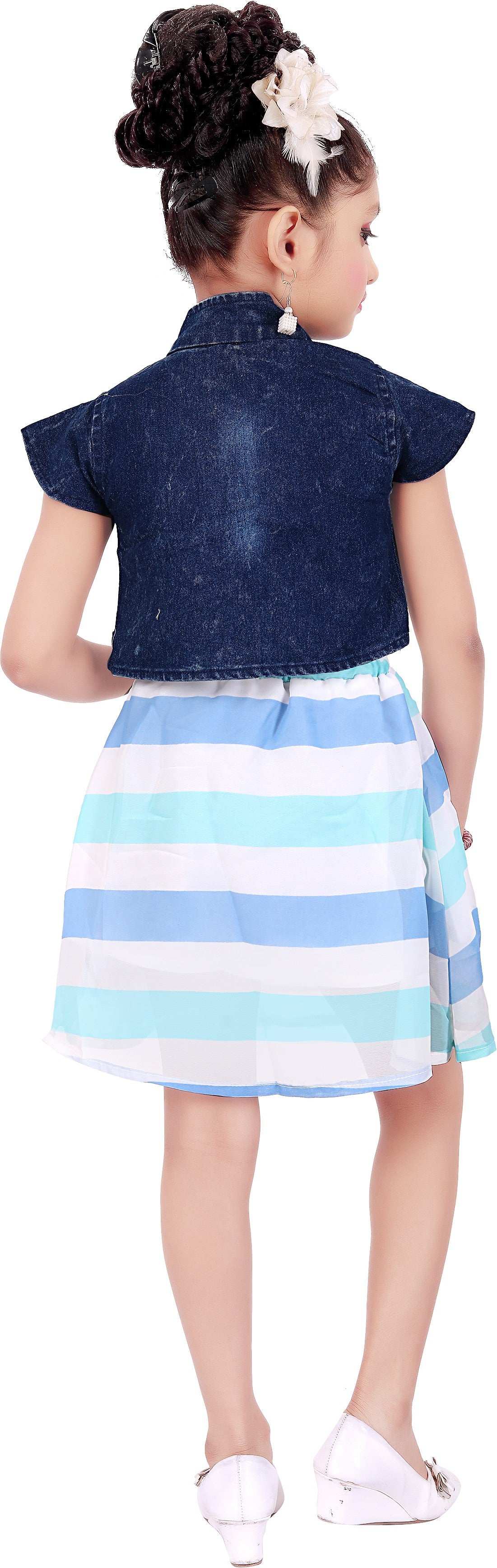 Light Blue Georgette Dress For Girls