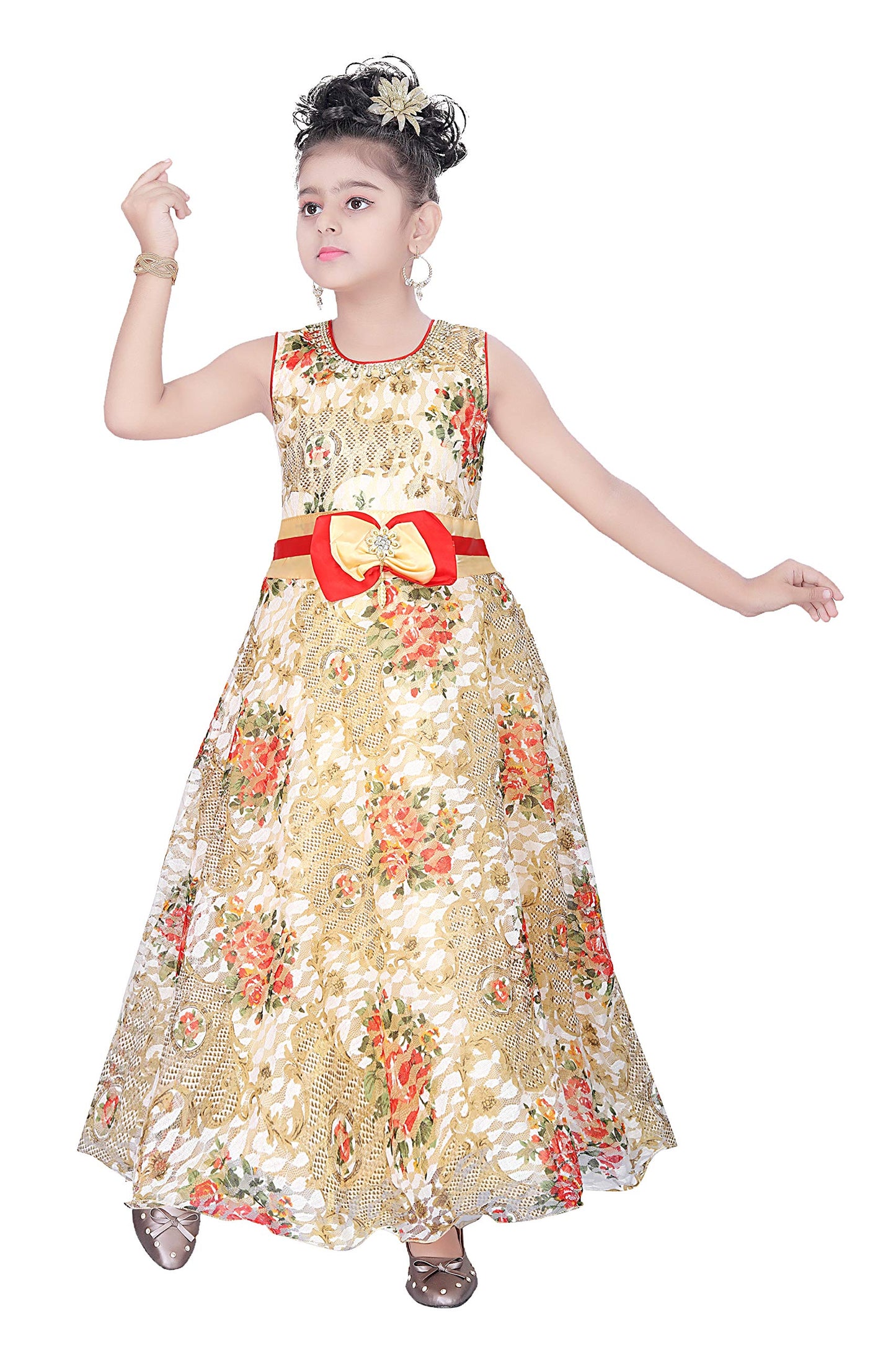 Red Net Dress For Girls
