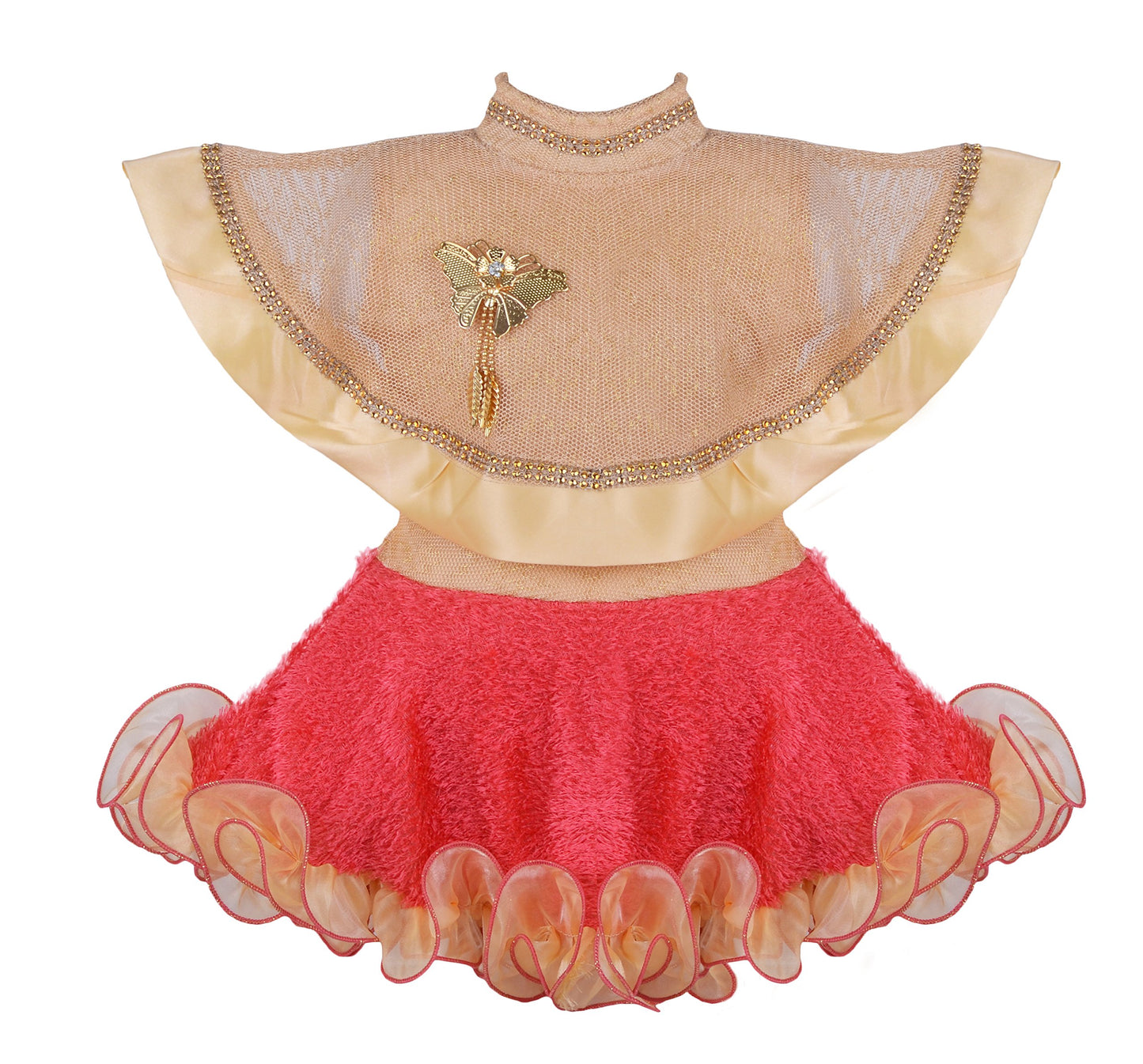 Pink Cotton Blend Dress For Girls