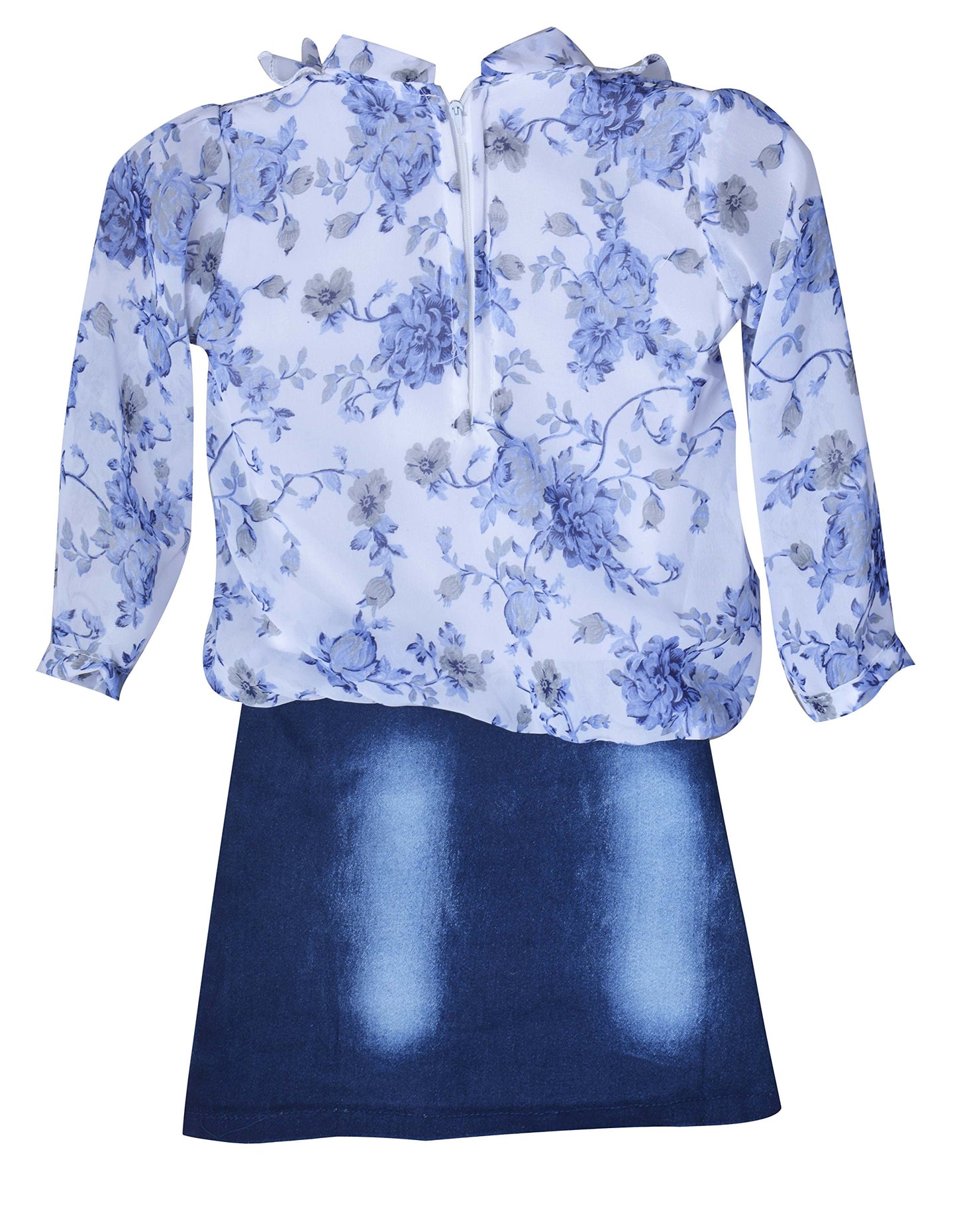 Blue Denim Dress For Girls