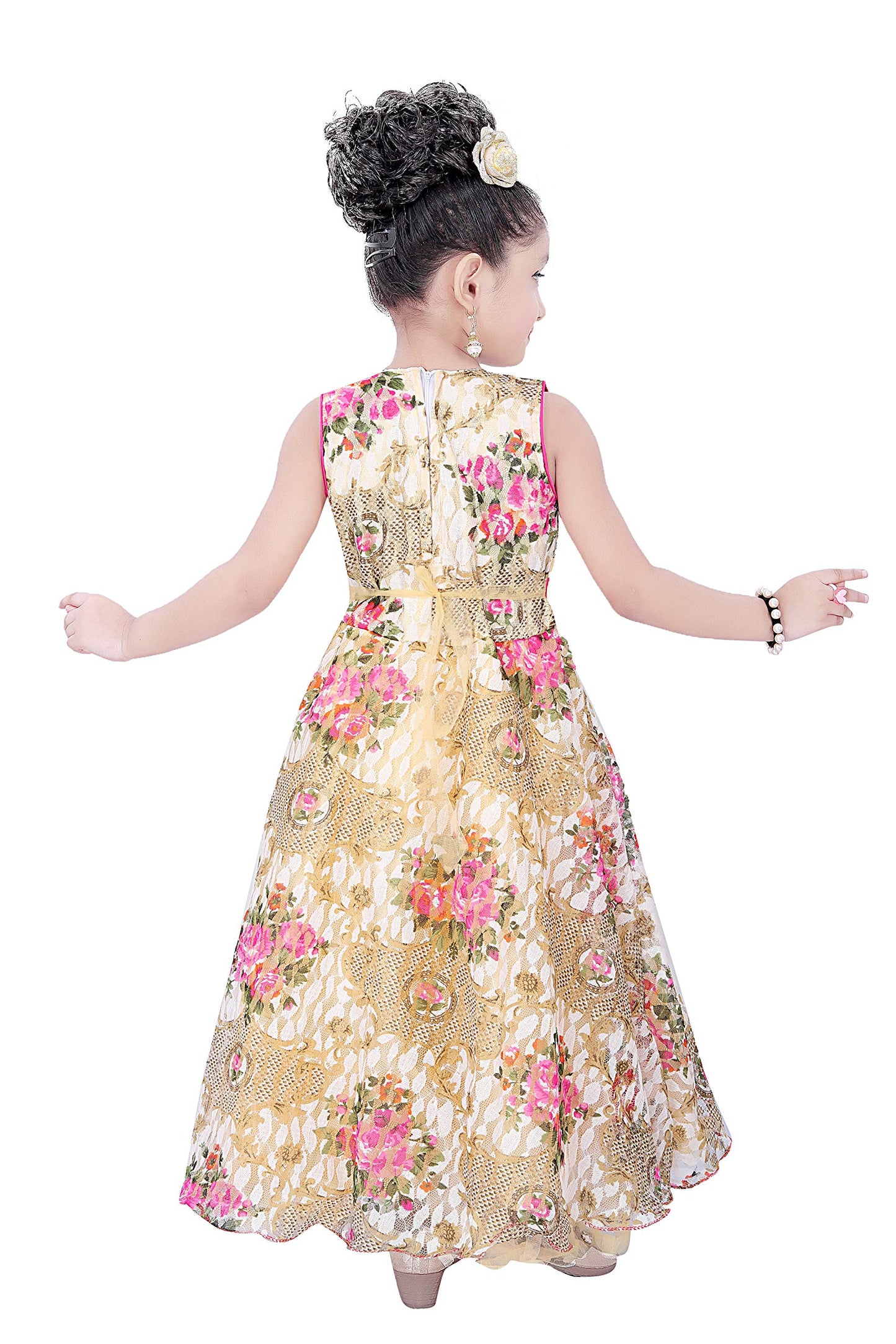 Pink Net Dress For Girls