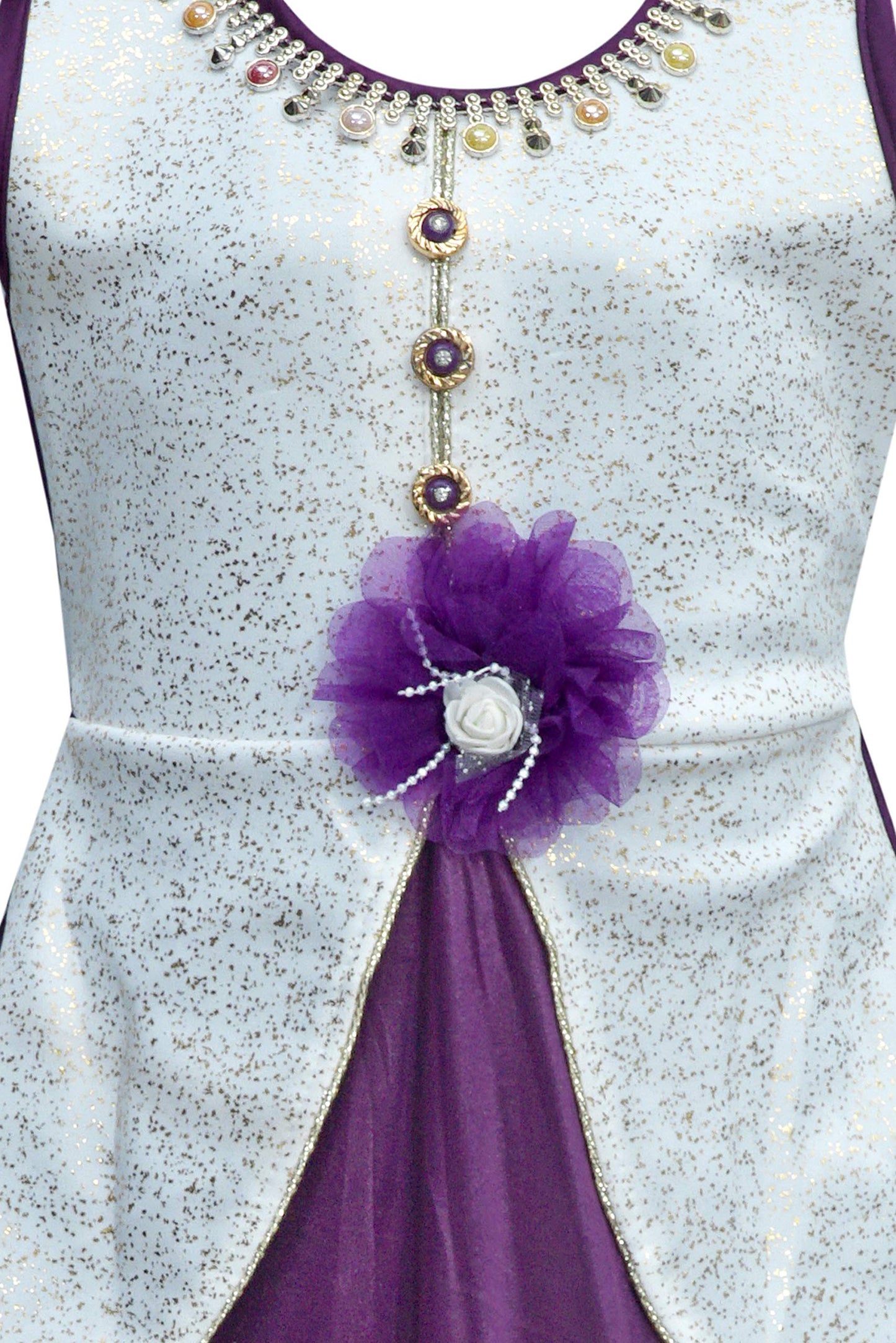 Purple Satin Dress For Girls