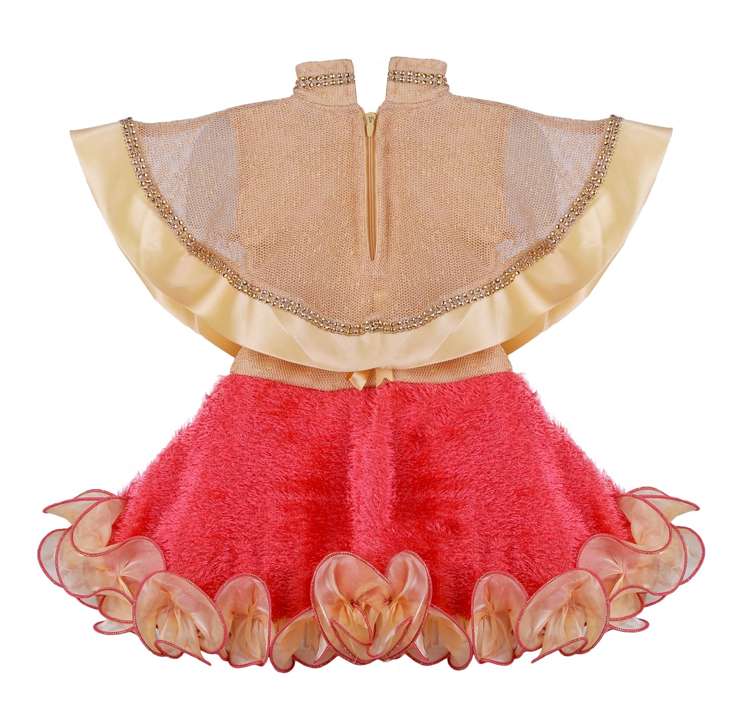 Pink Cotton Blend Dress For Girls